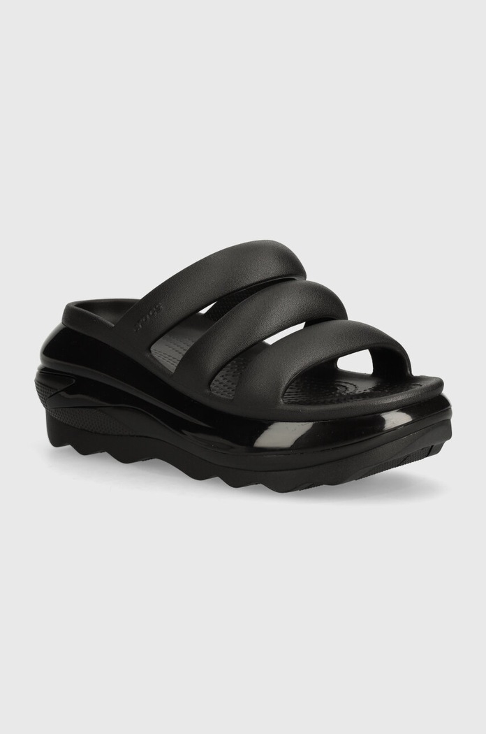 Šľapky Crocs Mega Crush Triple Strap platforma čierna 209842.001