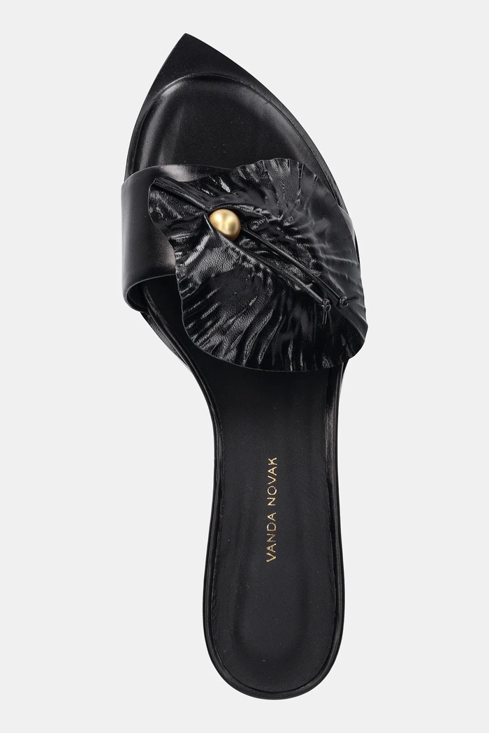 Vanda Novak slapi de piele Azalia negru Azalia.Deep.Black
