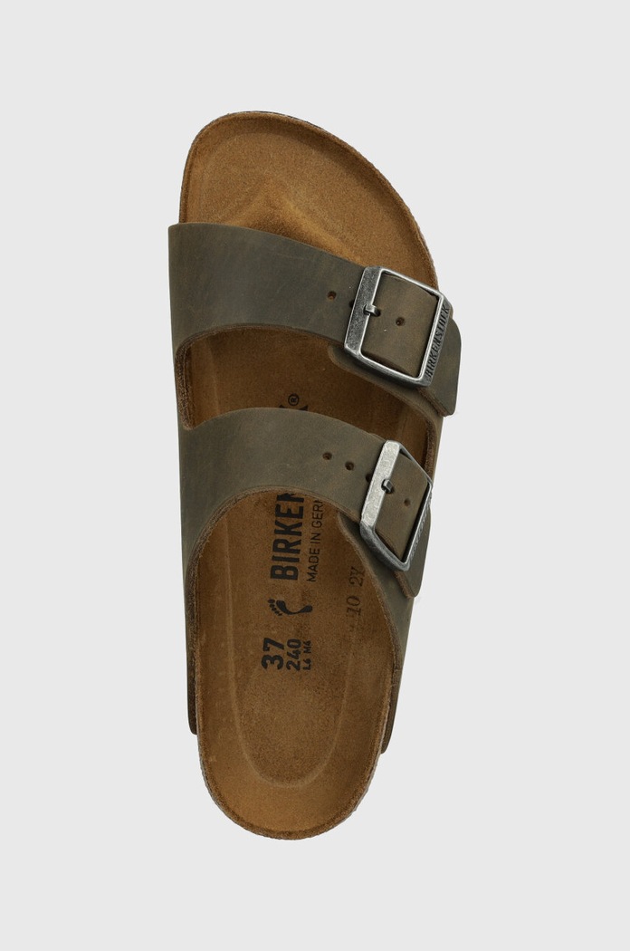 Nubukové pantofle Birkenstock Arizona zelená 1027039