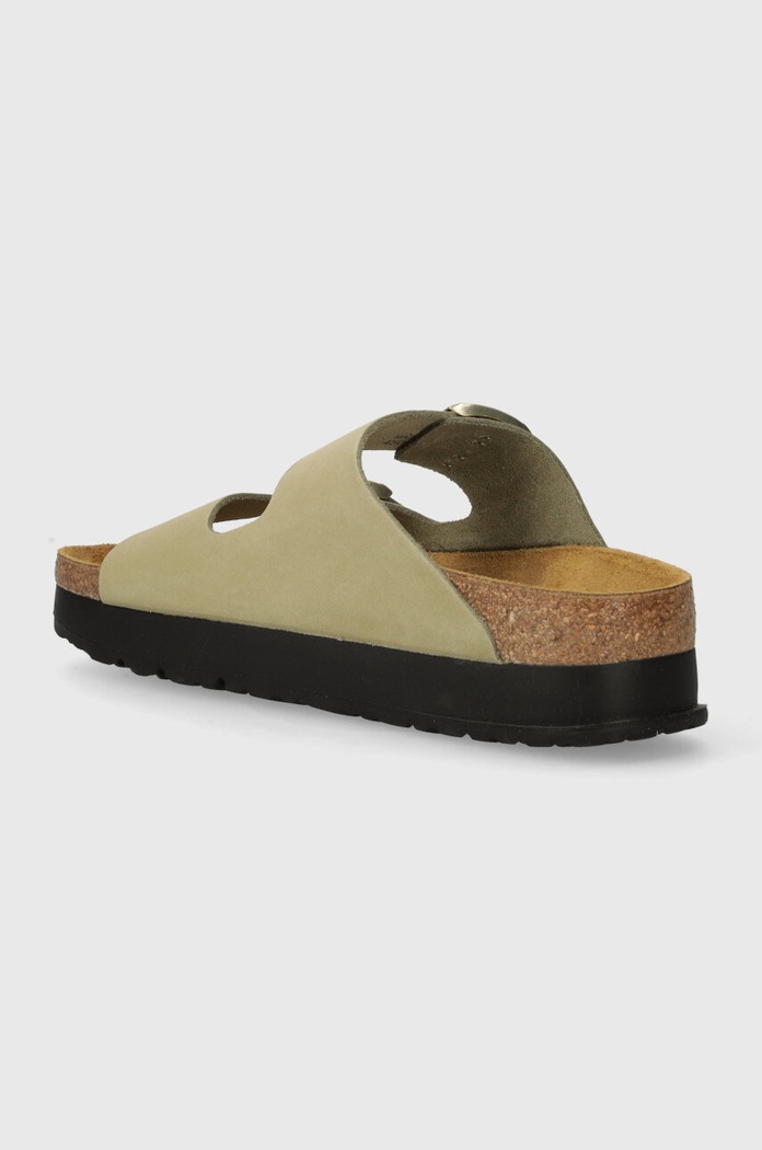 Obuv Nubukové šľapky Birkenstock Arizona Platform Flex Birkenstock x Papillio 1026971 zelená