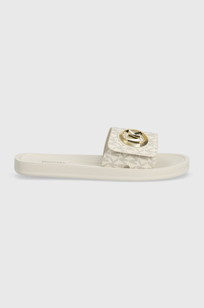 MICHAEL Michael Kors papuci MK Charm Slide 40R4MKFA1B.150 bej SS24