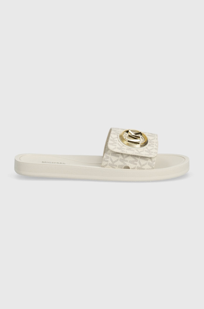 MICHAEL Michael Kors papuci MK Charm Slide 40R4MKFA1B.150 bej SS24