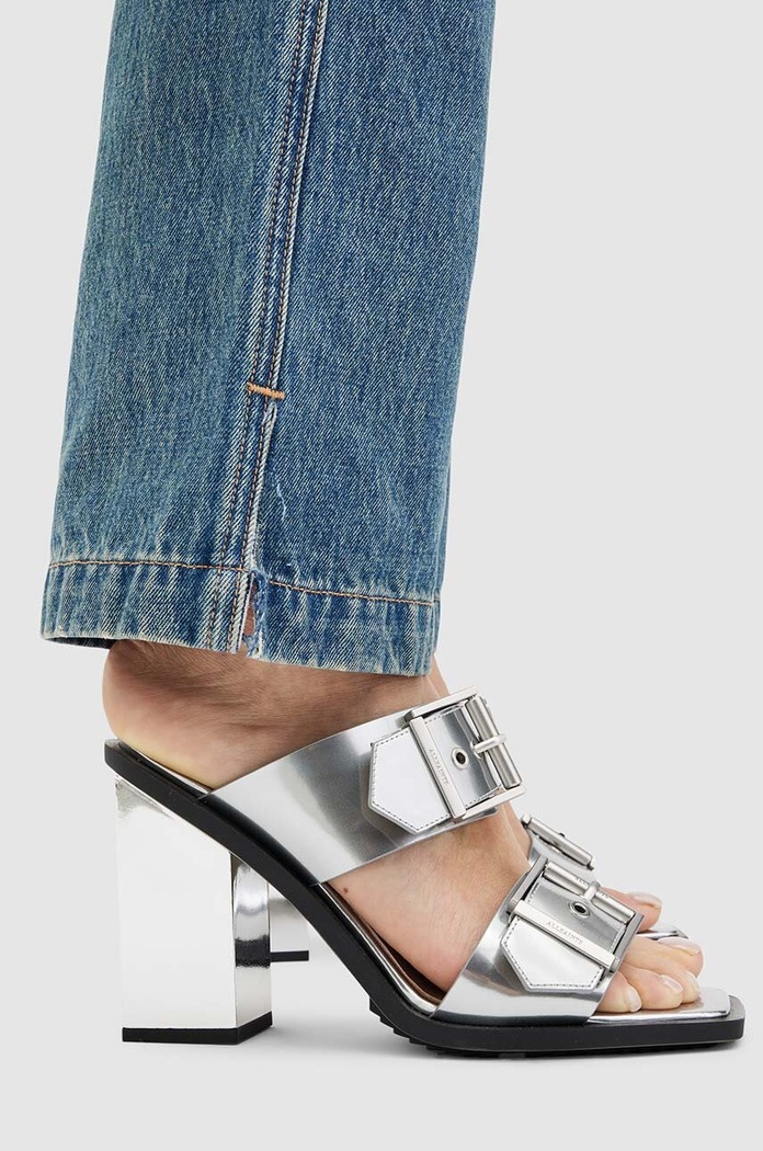 AllSaints klapki skórzane Camille Mule WF719Z