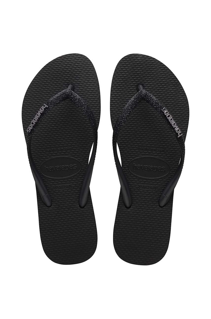 Σαγιονάρες Havaianas SLIM GLITTER II φλατ μαύρο 4146975.1069