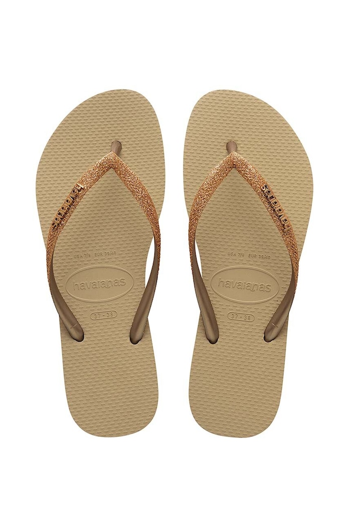 Havaianas japonki SLIM GLITTER II syntetyczny złoty 4146975.9177