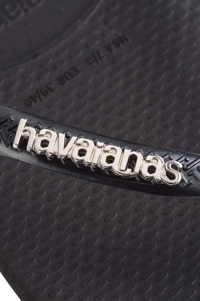 Žabky Havaianas SQUARE LOGO METALLIC 4148257.2976 čierna
