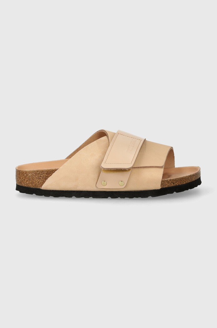 Шлепанцы из нубука Birkenstock Kyoto 1026560 бежевый SS24