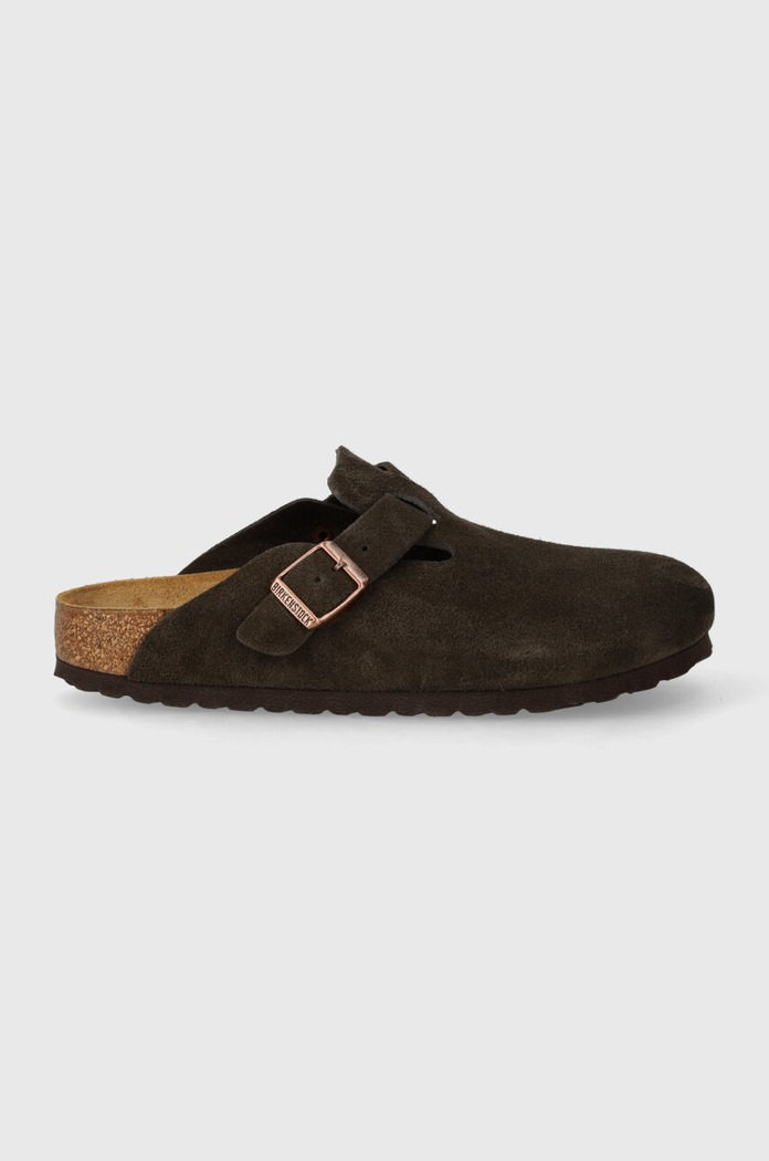 Birkenstock suede sliders Boston 1027460 brown AA00