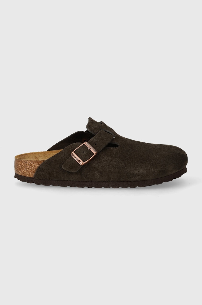 Birkenstock suede sliders Boston 1027460 brown AA00