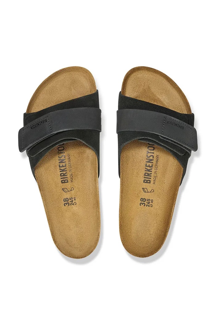 Birkenstock ciabatte slide in pelle Oita 1024200 nero