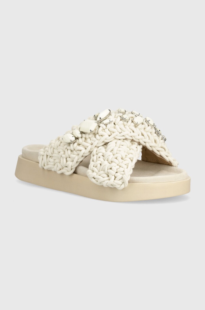 Inuikii papuci Woven Stones textil bej 70104.106.Ivory