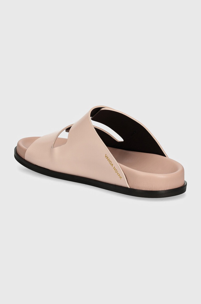 Obuwie Vanda Novak Klapki skórzane Sandy Sandy.Cristal.Pink różowy