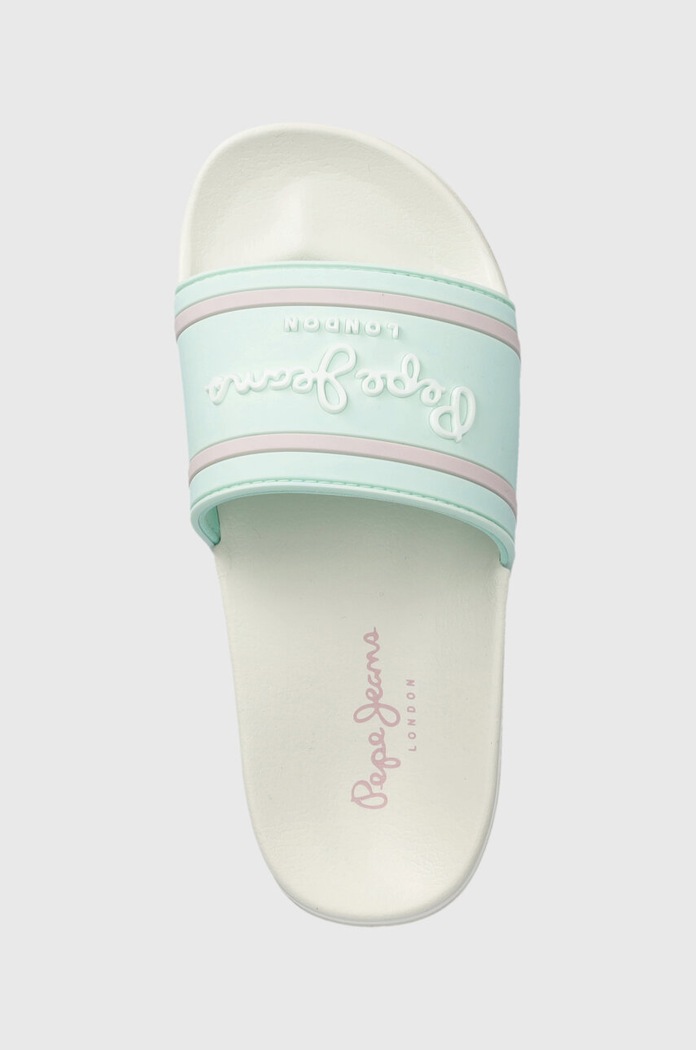 Dječje natikače Pepe Jeans SLIDER LOGO G tirkizna PGS70061