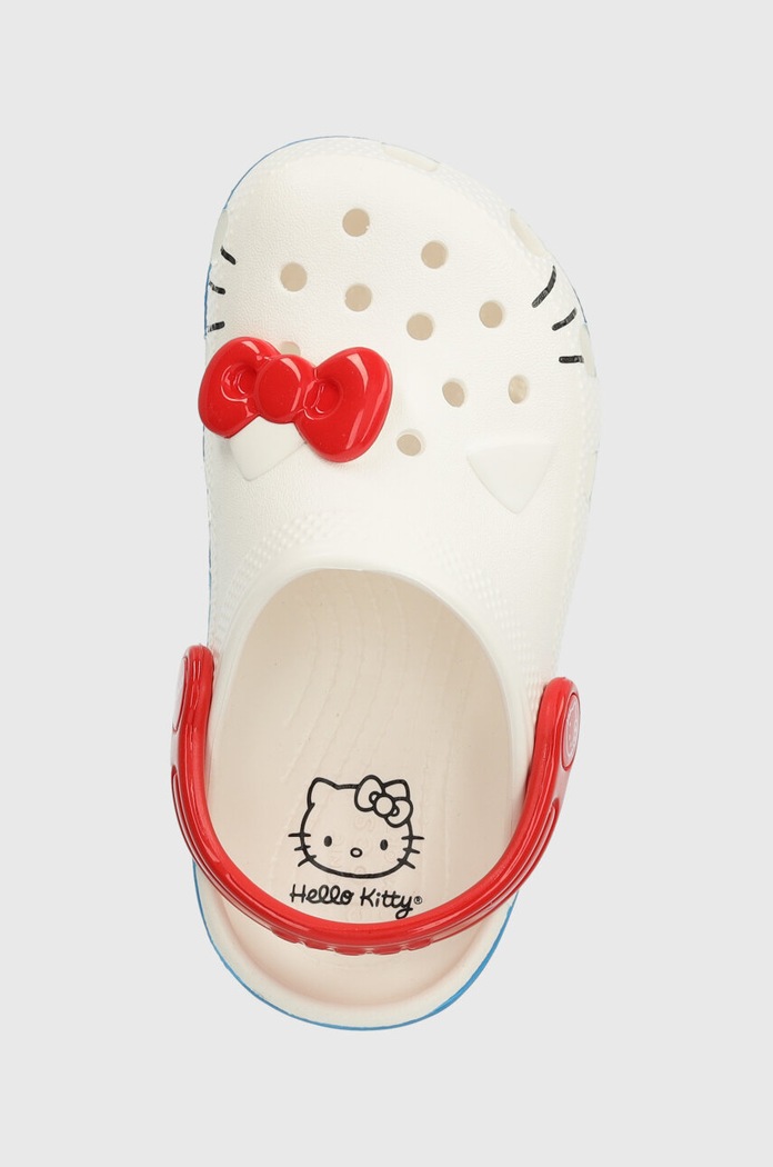 Dětské pantofle Crocs HELLOITTY IAM CLASSIC CLOG bílá 209469.CROCS.HELLO.KITT