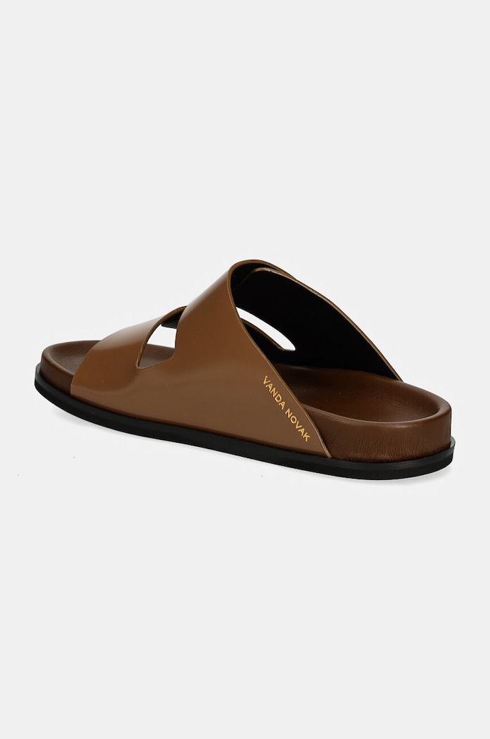 Încălțăminte Vanda Novak slapi copii Sandy Kids Sandy.Kids.Cristal.Choc maro