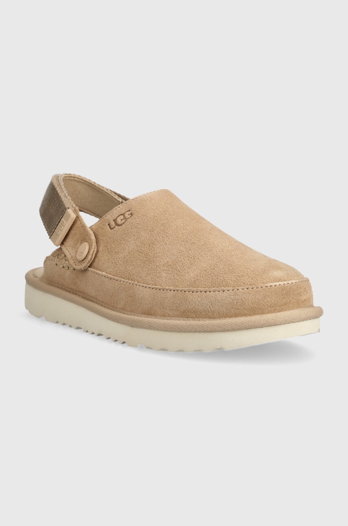 UGG gyerek velúr papucs GOLDENSTAR CLOG 1159770K bézs AW24