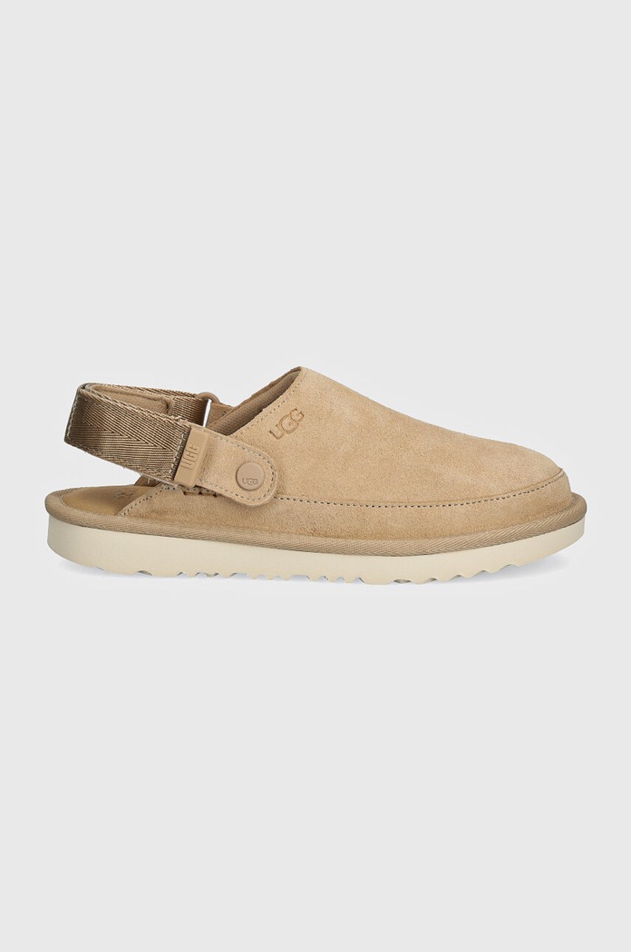 Детски велурени чехли UGG GOLDENSTAR CLOG 1159770K бежов AW24