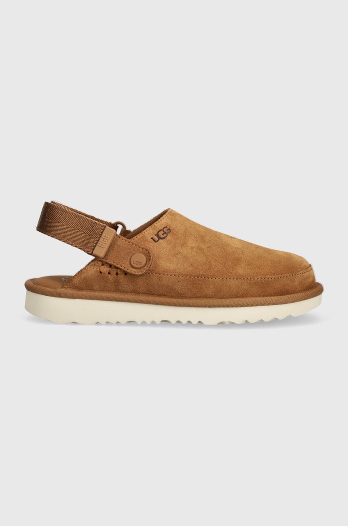 Παιδικές παντόφλες σουέτ UGG GOLDENSTAR CLOG καφέ 1159770K