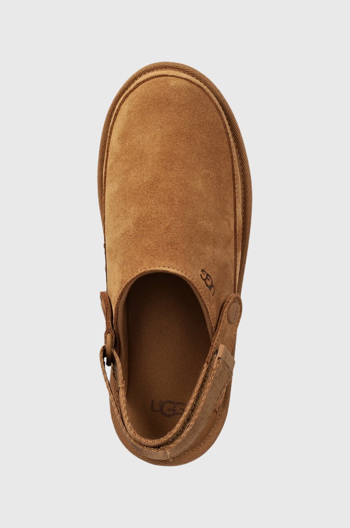 Παιδικές παντόφλες σουέτ UGG GOLDENSTAR CLOG καφέ 1159770K