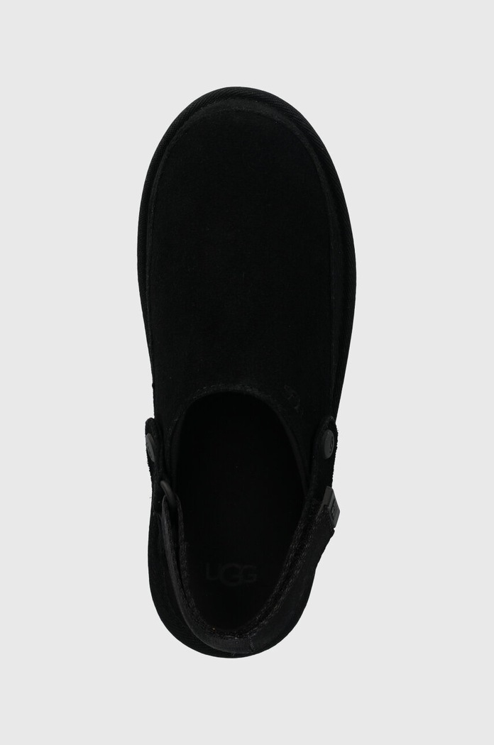 Dječje kućne papuče od brušene kože UGG GOLDENSTAR CLOG crna 1159770K