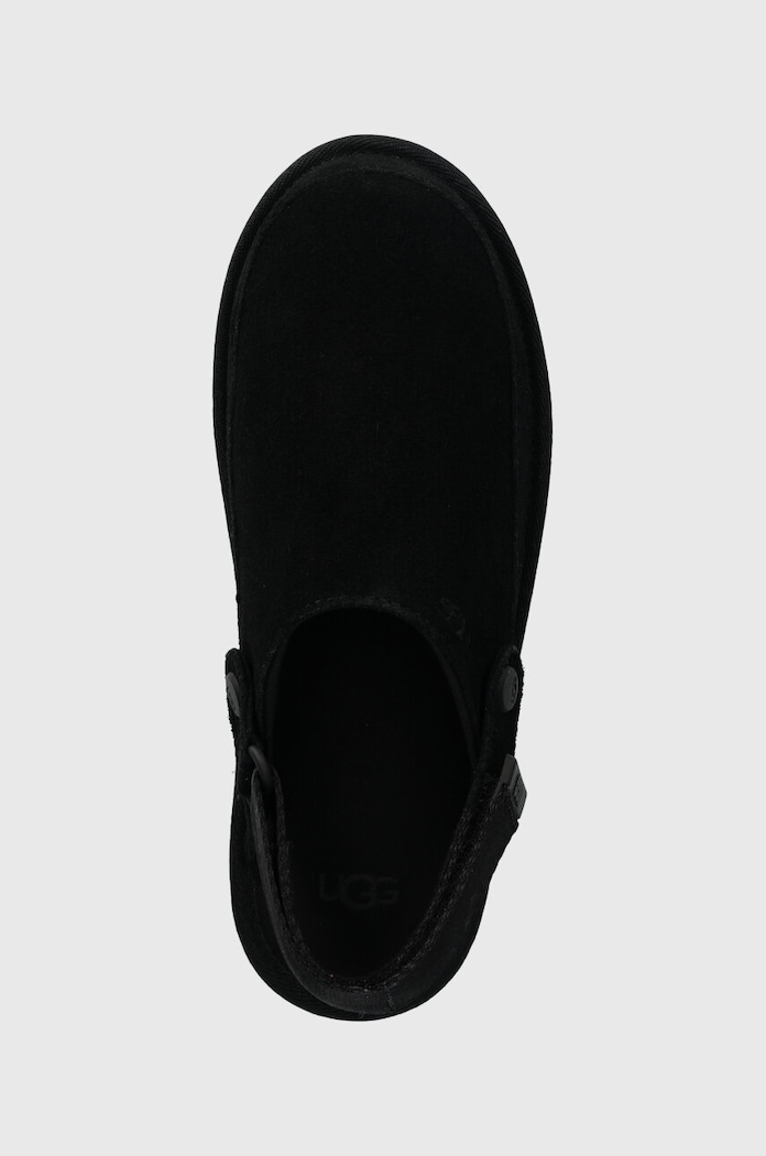 Dječje kućne papuče od brušene kože UGG GOLDENSTAR CLOG crna 1159770K