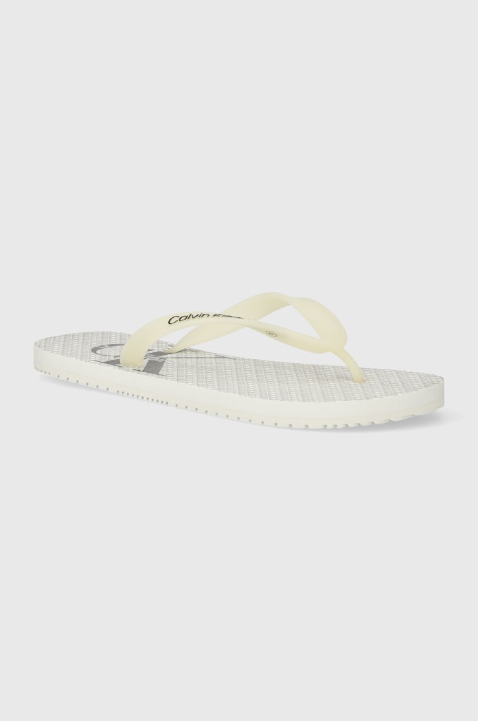 Calvin Klein Jeans japonki BEACH SANDAL GLOSSY biały YM0YM00952
