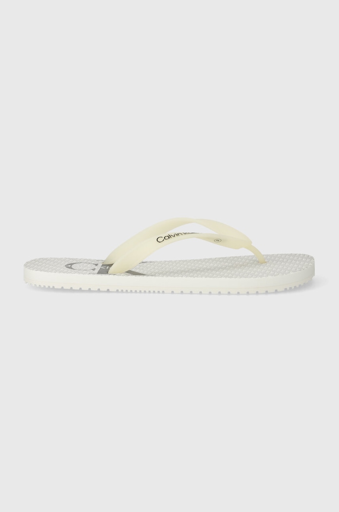 Calvin Klein Jeans japonki BEACH SANDAL GLOSSY YM0YM00952 biały SS24