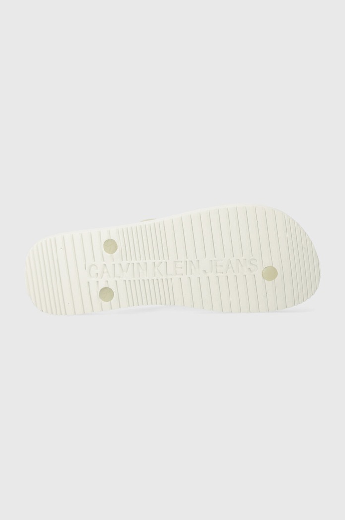 Calvin Klein Jeans japonki BEACH SANDAL GLOSSY YM0YM00952 biały