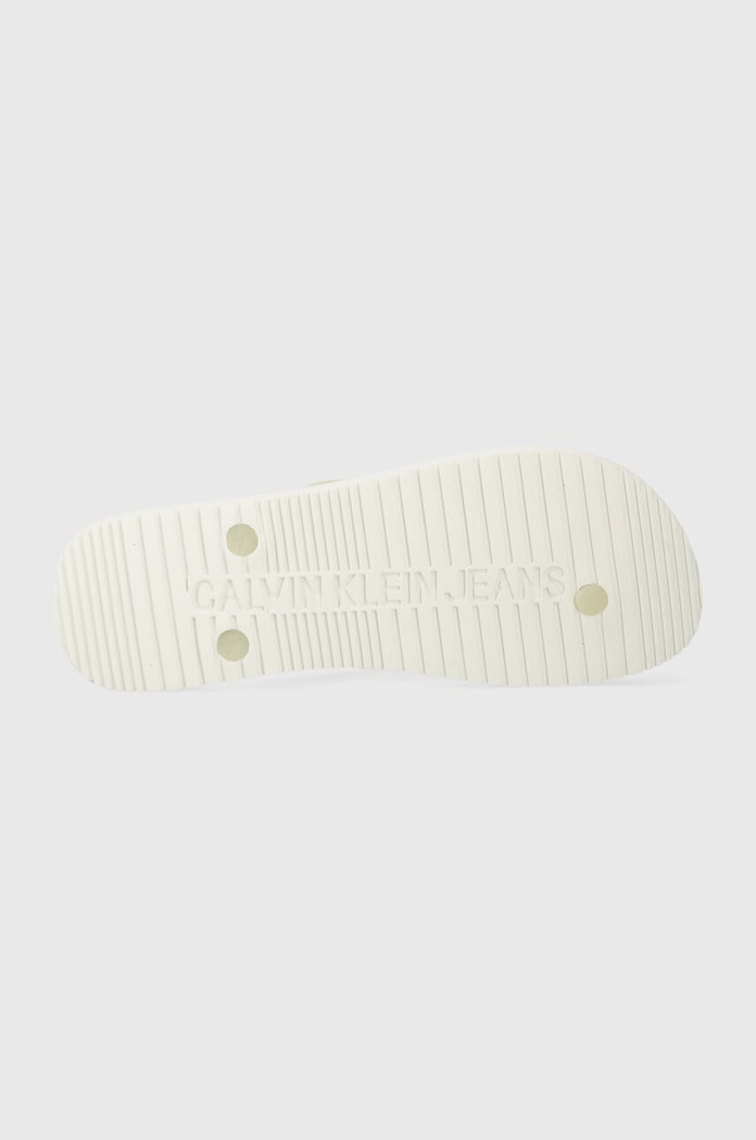 Calvin Klein Jeans japonki BEACH SANDAL GLOSSY YM0YM00952 biały