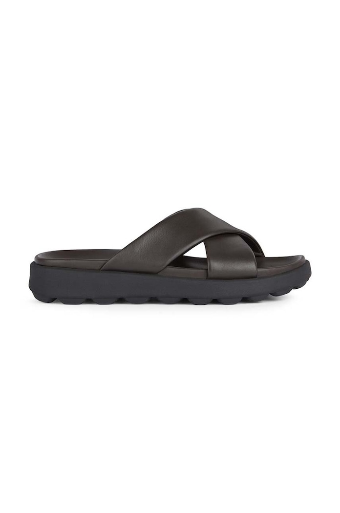 Geox Slapi de piele U SPHERICA EC6 maro U45GWB.00085.C6006