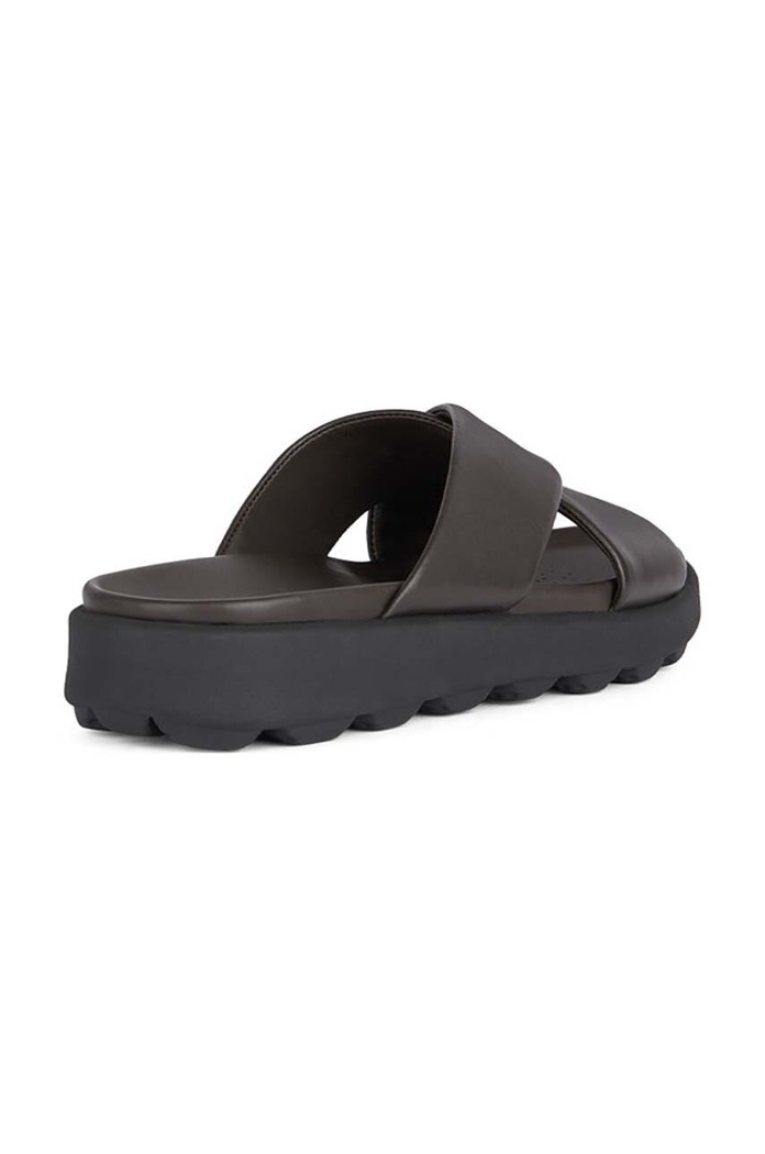 Încălțăminte Geox Slapi de piele U SPHERICA EC6 U45GWB.00085.C6006 maro
