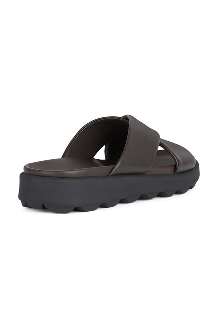 Încălțăminte Geox Slapi de piele U SPHERICA EC6 U45GWB.00085.C6006 maro