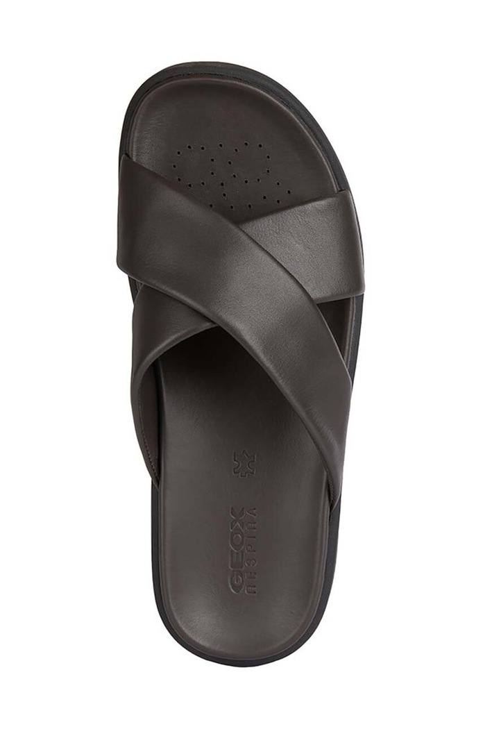 Slapi de piele U SPHERICA EC6 Geox maro U45GWB.00085.C6006