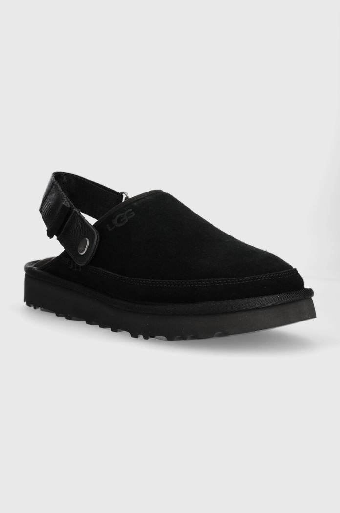 Semišové papuče UGG Goldencoast Clog 1142172.BLK černá AW24