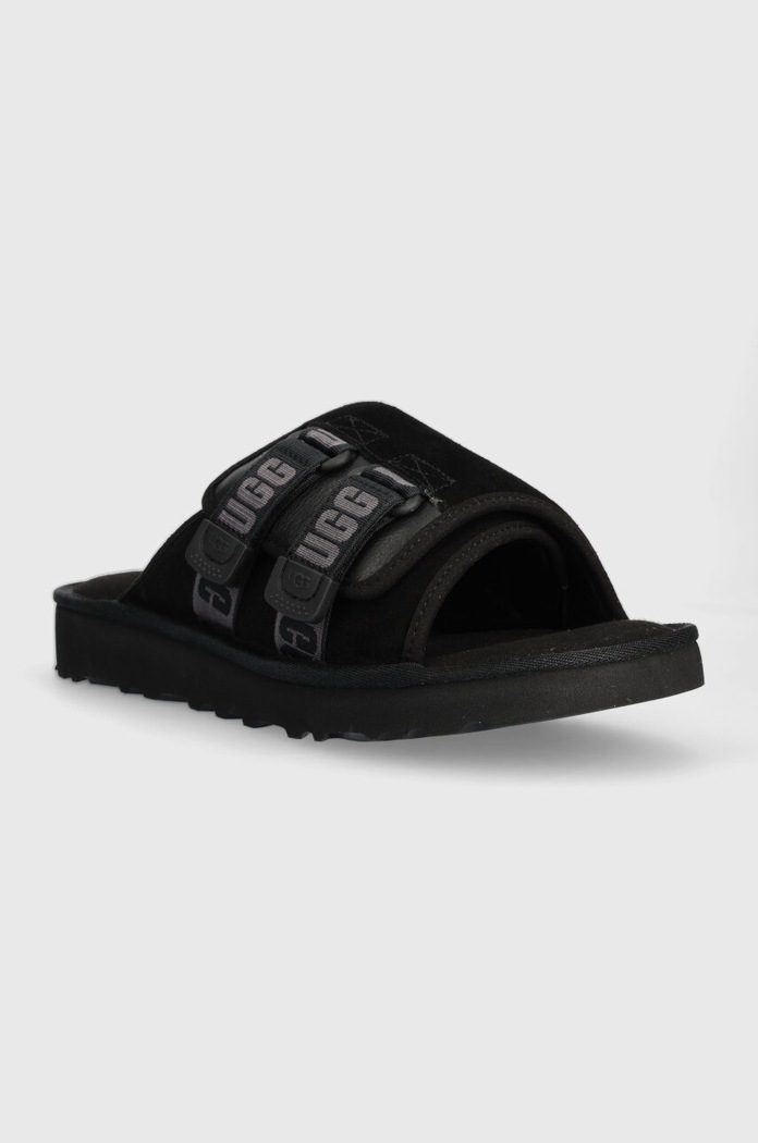 Kožené pantofle UGG Goldencoast Strap Slide 1142730.BLK černá AW24
