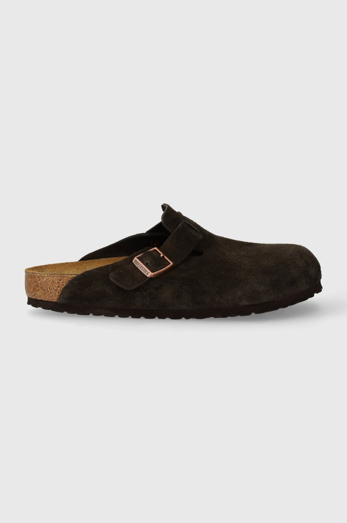 Natikače od brušene kože Birkenstock Boston 60901 smeđa AA00