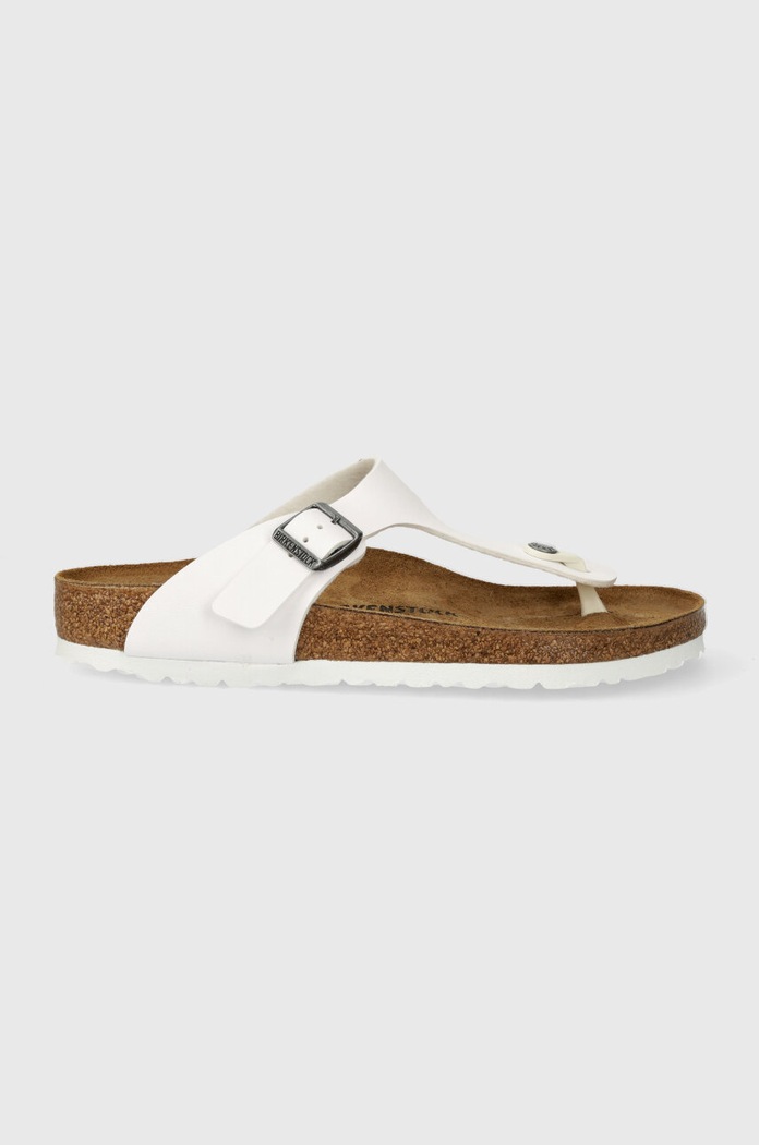 Birkenstock flip-flop Gizeh szintetikus bőr fehér 745531