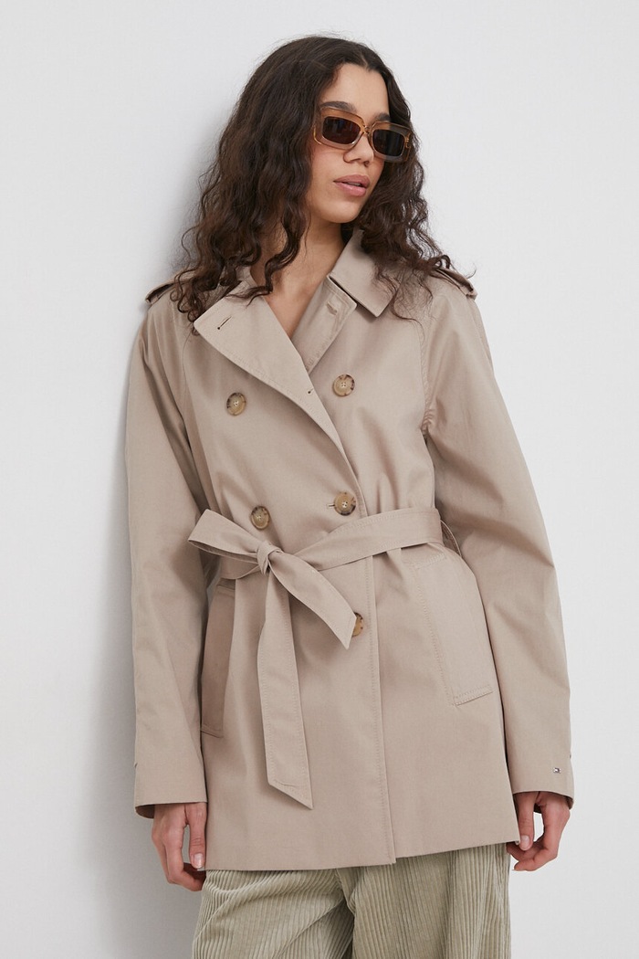 Pamučni baloner Tommy Hilfiger bez tople podstave bež WW0WW40481