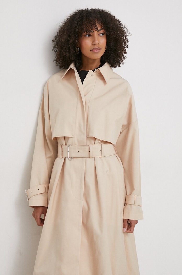 Trench kabát Calvin Klein K20K206319 béžová SS24