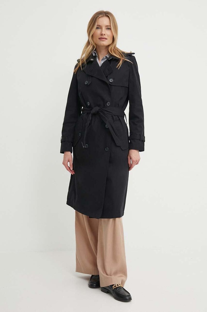 Pamučni baloner Lauren Ralph Lauren za prijelazno razdoblje crna 200934375