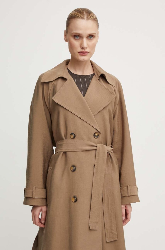 Trench kabát Bruuns Bazaar CornusBBAdelena jacket Bruuns Bazaar BBW3918 zelená
