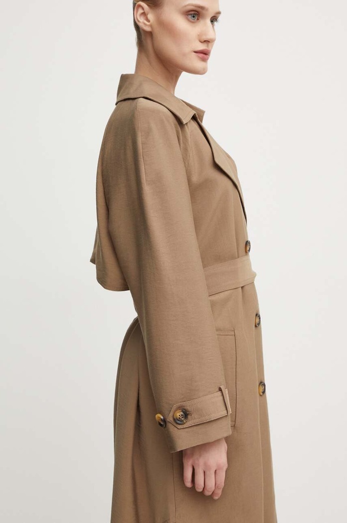 Trench kabát Bruuns Bazaar CornusBBAdelena jacket Bruuns Bazaar zelená BBW3918