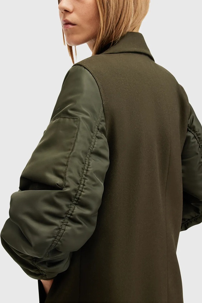 Oblečení Kabát s vlnou AllSaints PAULAH W007OZ zelená
