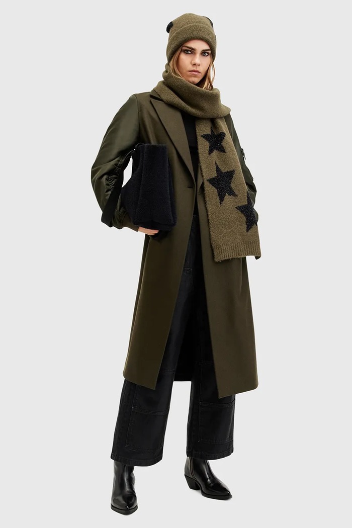 Kabát s vlnou AllSaints PAULAH W007OZ