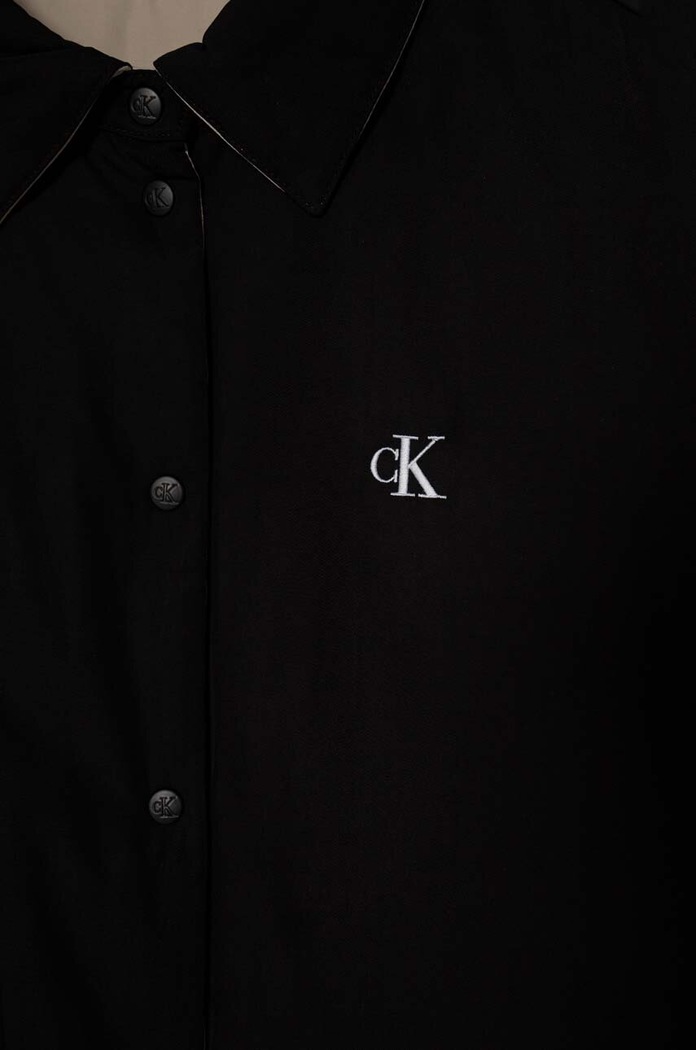 Αναστρέψιμο παιδικό μπουφάν Calvin Klein Jeans IU0IU00541.PPYH μαύρο