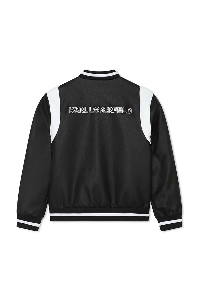 Dječja bomber jakna Karl Lagerfeld Z30040.114.150 crna SS24