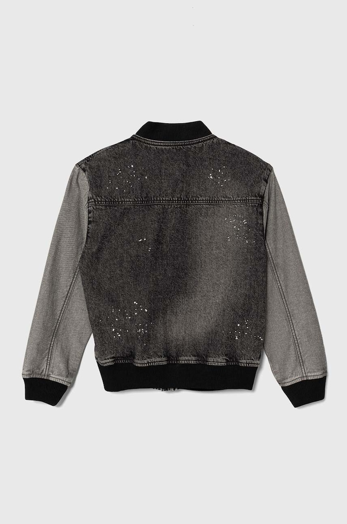 Sisley kurtka bomber dziecięca 2DW2YN00Y.G.Seasonal czarny SS24