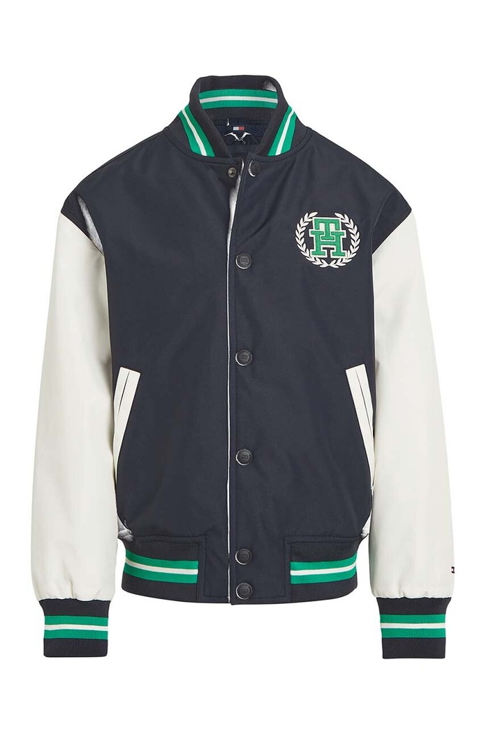 Παιδικό μπουφάν bomber Tommy Hilfiger KB0KB08873.128.176.PPYH μαύρο SS24