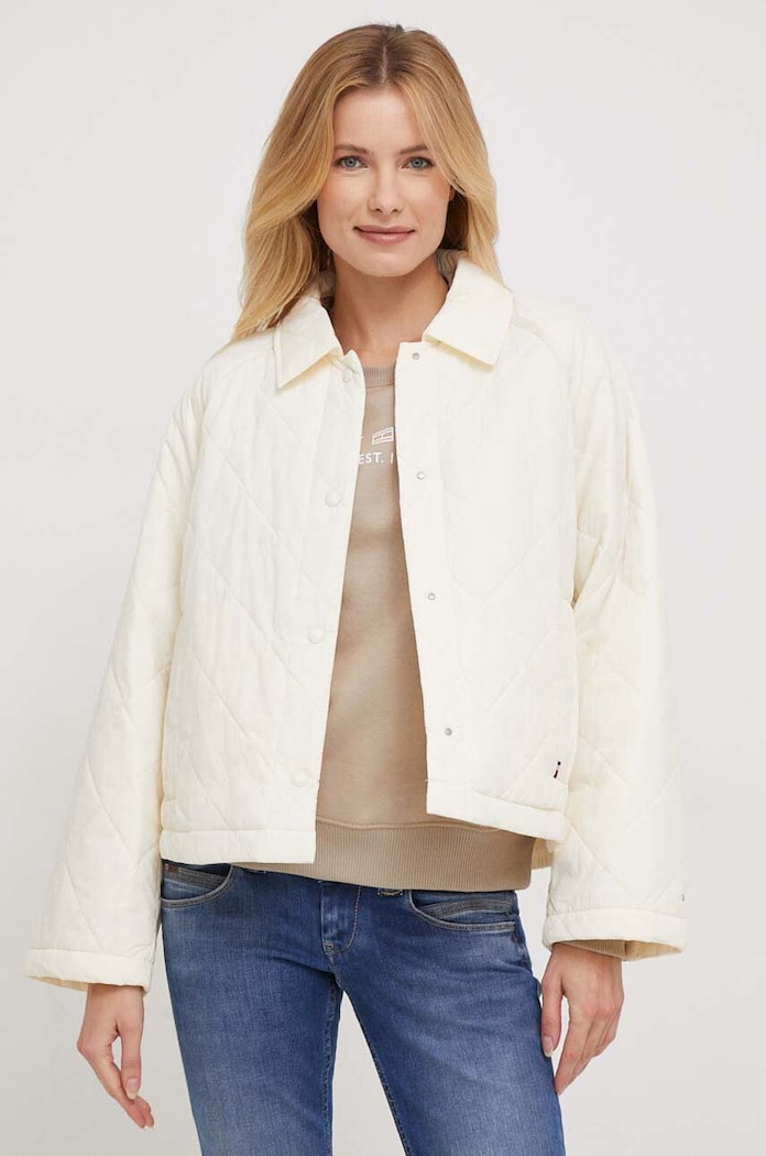 Bunda Tommy Hilfiger béžová WW0WW40468