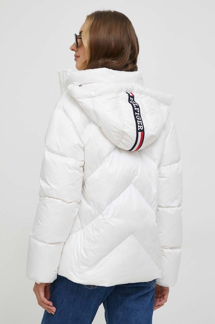 Oblečení Péřová bunda Tommy Hilfiger WW0WW41176 bílá
